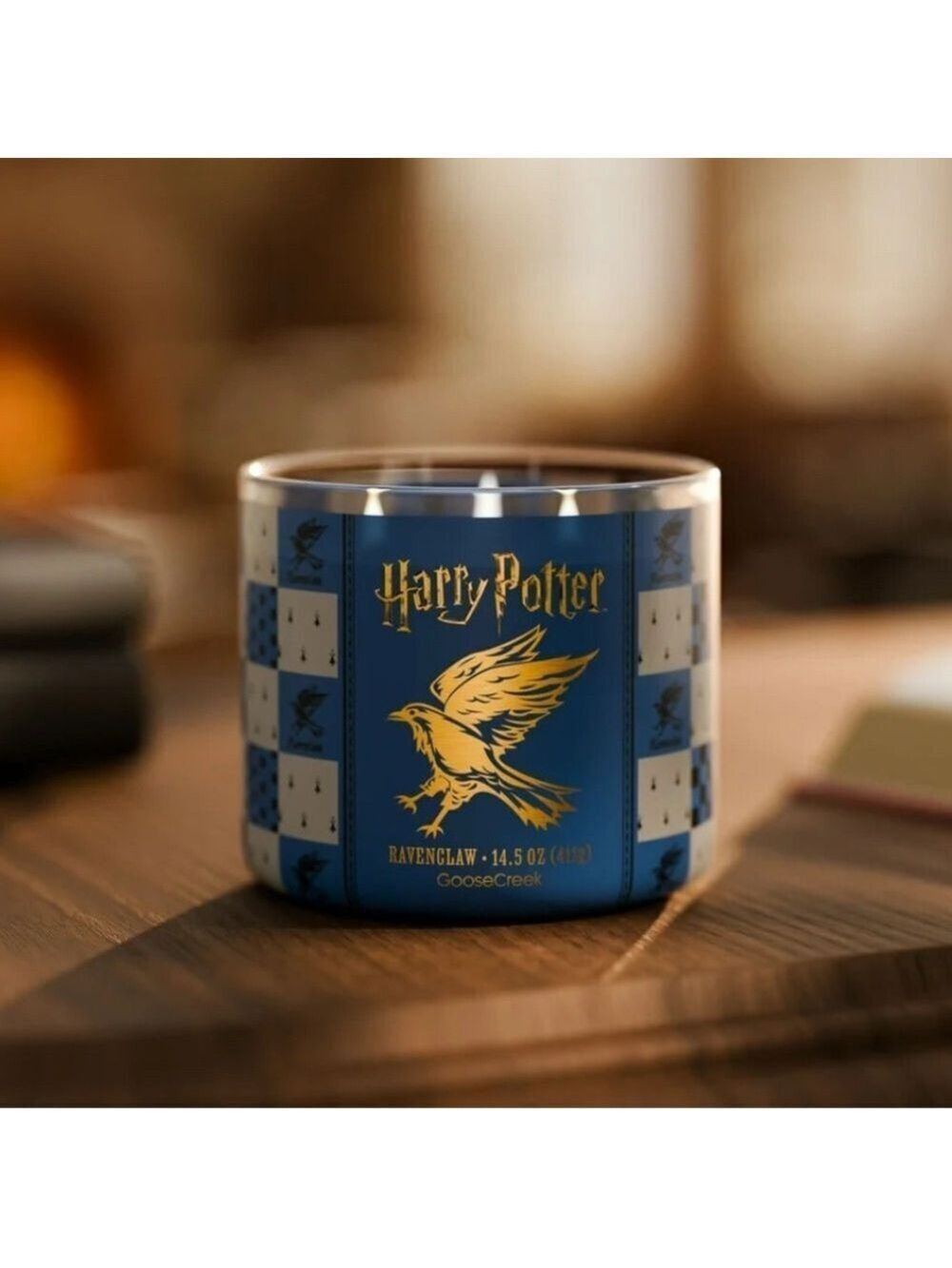 Harry Potter Ravenclaw Blue 3-Wick Candle Hogwarts Collectible NEW - Picture 1 of 7
